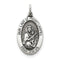 Sterling Silver Antiqued Our Lady Of Mount Carmel Medal (31X16MM)