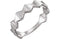 Diamond Geometrical Design 6.5mm Ring, Sterling Silver (.1 Ctw, GH Color, I1 Clarity) Size 6