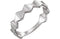 Diamond Geometrical Design 6.5mm Ring, Sterling Silver (.1 Ctw, GH Color, I1 Clarity) Size 6