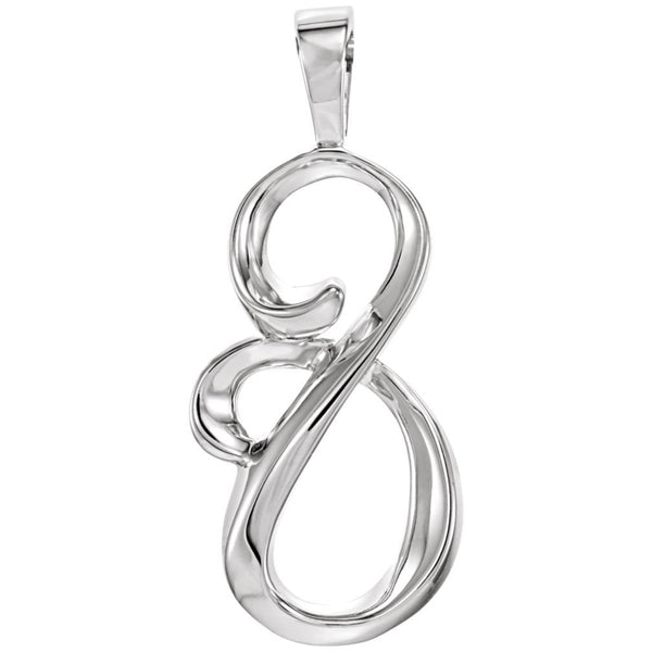 Slim Profile Freeform Pendant, Sterling Silver