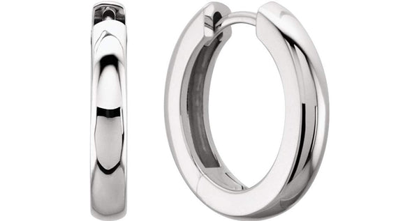 Platinum Hoop Earrings (11.5mm)