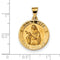 14k Yellow Gold St. Rita Hollow Medal Pendant (21.2X18.7MM)