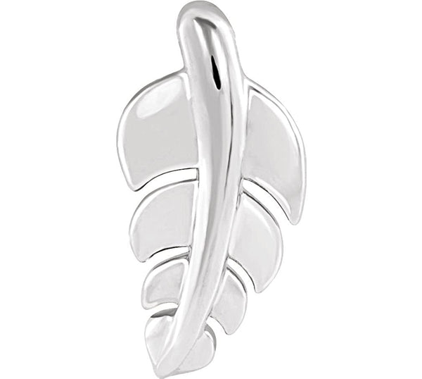 Journey Leaf Pendant, Sterling Silver