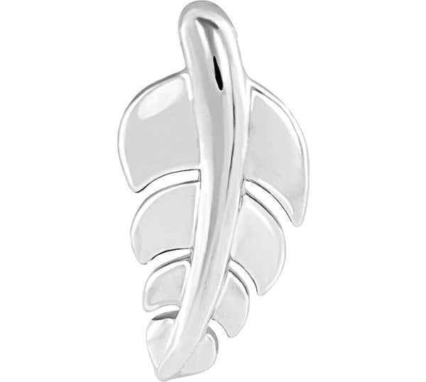 Journey Leaf Pendant, Rhodium-Plated 14k White Gold