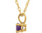 Children's Imitation Amethyst 'February' Birthstone 14k Yellow Gold Pendant Necklace, 14"