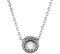 Diamond Solitaire Inifinity Trim Rhodium Plate 14k White Gold Pendant Necklace, 16" (.10 Cttw)