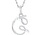 5-Stone Diamond Letter 'G' Initial 14k White Gold Pendant Necklace, 18" (.03 Cttw, GH, I1)