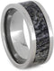 Deer Antler 8mm Titanium Comfort-Fit Wedding Band Size 8