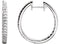 Diamond Inside-Outside Hoop Earrings, 14K White Gold (1/2 Ctw, Color G-I , Clarity I1 )