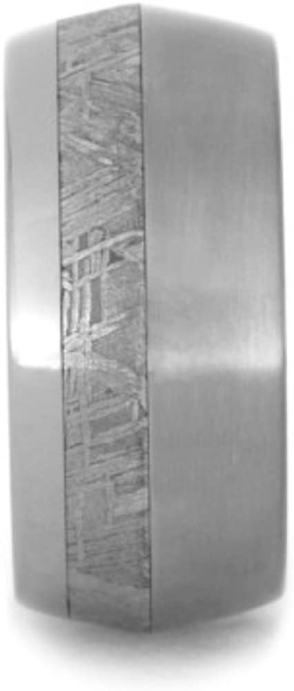 Knife Edge Gibeon Meteorite 10mm Comfort-Fit Matte Titanium Band, Size 15.25