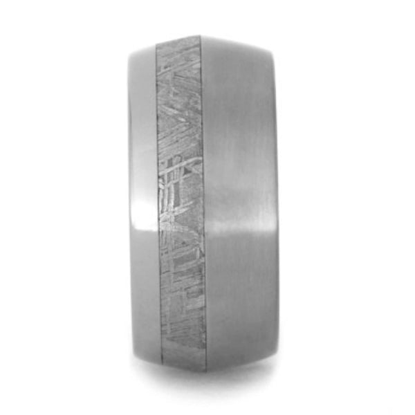 Knife Edge Gibeon Meteorite 10mm Comfort-Fit Matte Titanium Band, Size 4