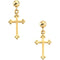 Girl's Treflee' Cross Earrings, 14k Yellow Gold (14x9MM)