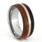 Amboyna and African Blackwood, 14k Rose Gold 8mm Titanium Comfort-Fit Band