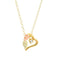 Ave 369 Diamond Heart Pendant Necklace, 10k Yellow Gold, 12k Green and Rose Gold Black Hills Gold Motif, 18"