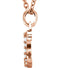 Petite Diamond Initial 'c' Lowercase Alphabet Letter 14k Rose Gold Pendant Necklace, 16" (.03 Ctw GH, I1)