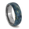 Blue Box Elder Burl Wood 7mm Titanium Comfort-Fit Wedding Band