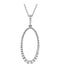 14k White Gold .59 Cttw. Diamond Necklace, 18"