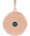 Round Alexandrite Disc Pendant, 14k Rose Gold