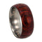 Leopardwood Dome 8mm Comfort Fit Titanium Wedding Band