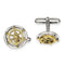 Sterling Silver Vermeil Sailor Wheel Cuff Links, 16MM