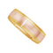 14k Rose and Yellow Gold Satin-Brushed 6mm Comfort-Fit Two-Tone Band