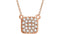 Diamond Square Bar Pendant Necklace in 14k Rose Gold, 18" (1/6 Cttw)