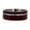 Redwood, Titanium Pinstripe 8mm Comfort Fit Titanium Wedding Band, Size 10.25