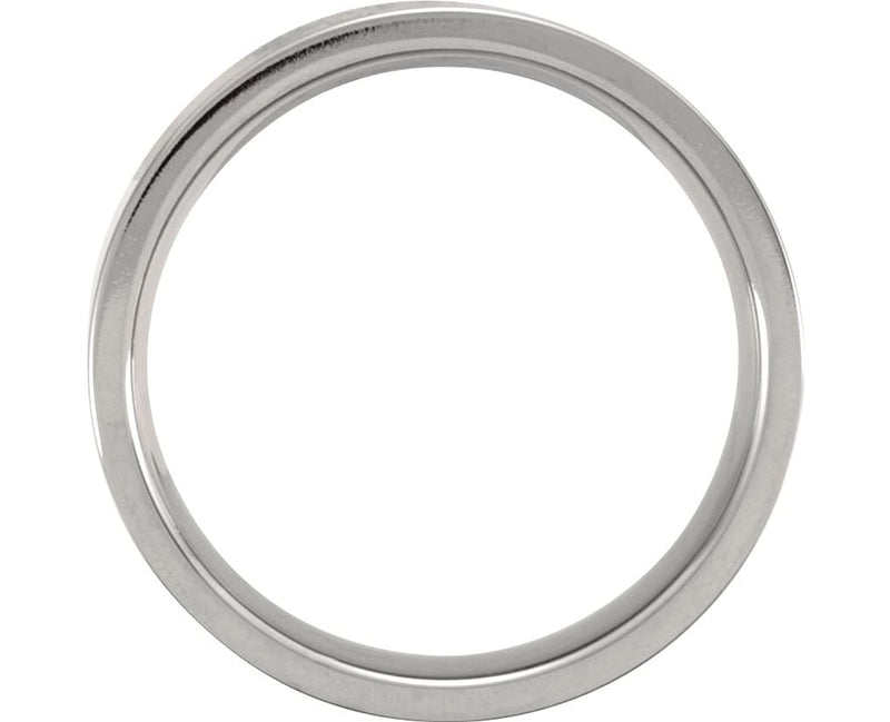 Titanium 6mm Comfort Fit Flat Band, Size 10