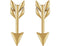 Satin-Finish Arrow Earrings, 14k Yellow Gold