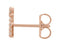 14k Rose Gold Diamond Letter 'G' Initial Stud Earring (Single Earring) (.06 Ctw, GH Color, I1 Clarity)