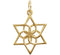 Star of David 14k Yellow Gold Pendant (Made in Holy Land)