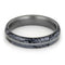 Deer Antler, Blue Black Mokume Gane 4mm Comfort-Fit Matte Titanium Band