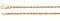 14k Yellow Gold 2.5mm Diamond-Cut Rope Chain Bracelet, 7"