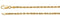 14k Yellow Gold 2.5mm Diamond-Cut Rope Chain Bracelet, 7"