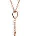 25-Stone Diamond Heart 14k Rose Gold Pendant Necklace, 16" (1/8 Cttw)