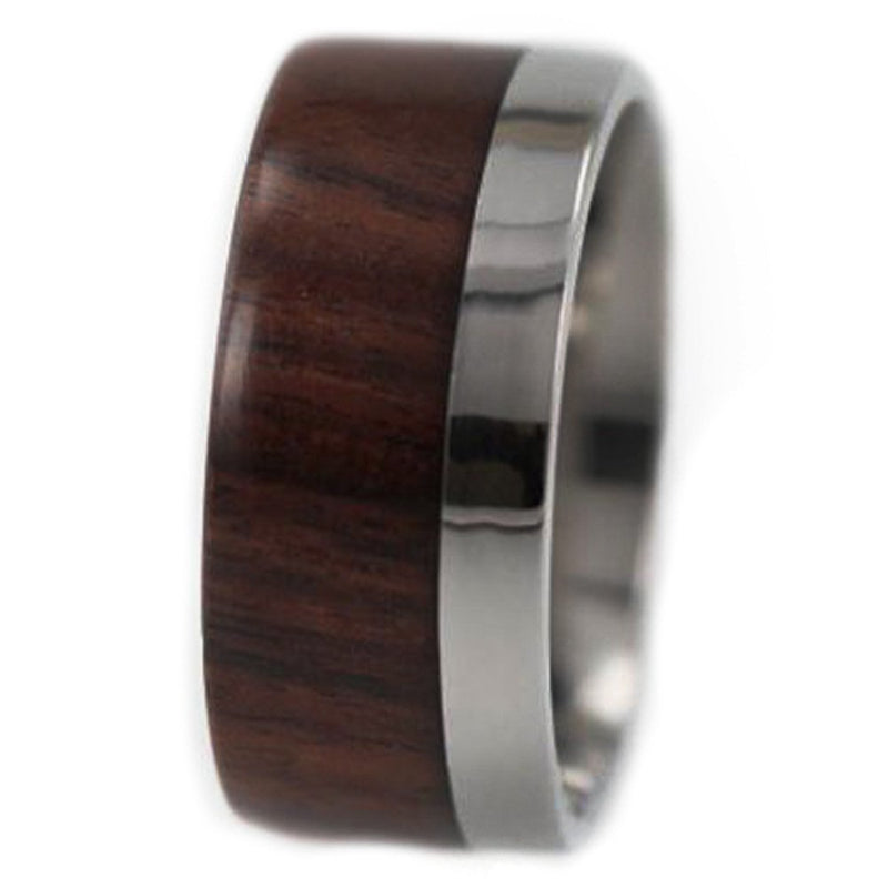 Desert Ironwood 10mm Comfort Fit Titanium Wedding Band, Size 10