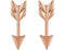 Satin-Finish Arrow Earrings, 14k Rose Gold