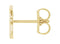 Initial Letter 'E' 14k Yellow Gold Stud Earring (Single Earring)