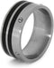 Ziricote Wood with Screw Accents 10mm Comfort-Fit Matte Titanium Band , Size 9.75