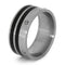 Ziricote Wood with Screw Accents 10mm Comfort-Fit Matte Titanium Band