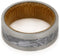 Gibeon Meteorite, Brushed Titanium 8mm Comfort-Fit Bamboo Wedding Band