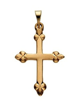 Bottonee Cross 14k Yellow Gold Pendant (21.00X16.00 MM)