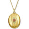 Rose Flower Oval Locket Necklace, 10k Yellow Gold, 12k Green and Rose Gold Black Hills Gold Motif, 18"