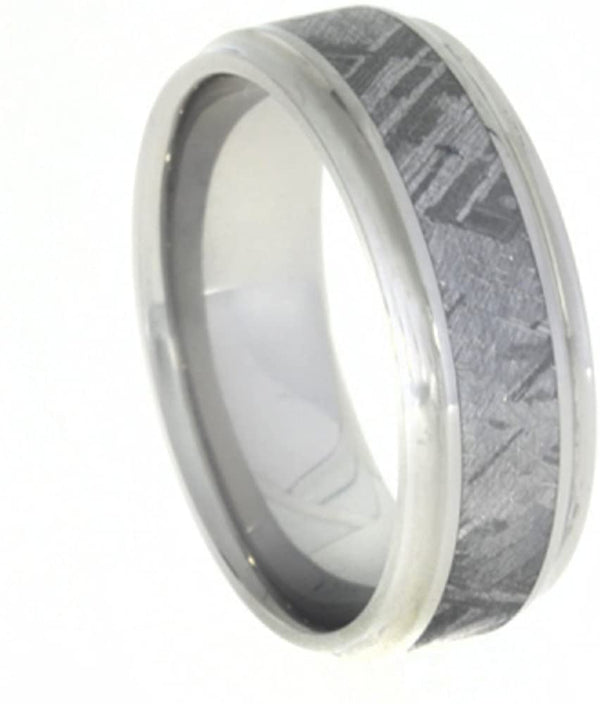 Gibeon Meteorite 8mm Comfort-Fit Round Edge Titanium Band, Size 4.75