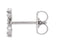 Platinum Diamond Letter 'S' Initial Stud Earring (Single Earring) (.06 Ctw, GH Color, SI2-SI3 Clarity)