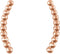 Bead Trim Curving Ear Climbers, 14k Rose Gold