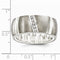 Rapture Collection Gray Titanium, Argentium Sterling Silver Five-Stone Diamond 10mm Band (.10 Ct, G-I, I1)