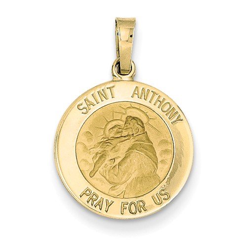 14k Yellow Gold Saint Anthony Medal Charm (24X15 MM)