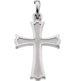 Fleury Cross Sterling Silver Pendant (22X16MM)
