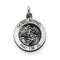 Sterling Silver Antiqued Saint Michael Medal Charm Pendant (20X15 MM)